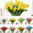 thumbnail image 6 of Viworld 8PCS Artificial Tulips Real Touch Fake Flowers Artificial Tulips Flowers Arrangement Bouquet for Home Room Office Wedding Party Decor, Red, 6 of 7