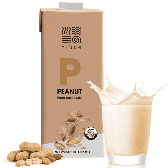 NIUKE Peanut Plant Milk, Plant Based, Gluten-Free, Kosher, Dairy Free