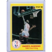 Excellent 1986 Star Court Kings Darryl Dawkins #10 New Jersey Nets Basketball Card New Jersey Nets NBA Basketball Trading Card