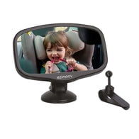 Ezimoov Adjustable Front Rear View Mirror to See Kids Baby, Suction Cup or Clamp Mounting