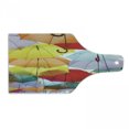 thumbnail image 1 of Colorful Cutting Board, Close up Happy Photo Hanged High Vivid Umbreallas Rainy Autumn Day Themed, Decorative Tempered Glass Cutting and Serving Board, in 3 Sizes, by Ambesonne, 1 of 2