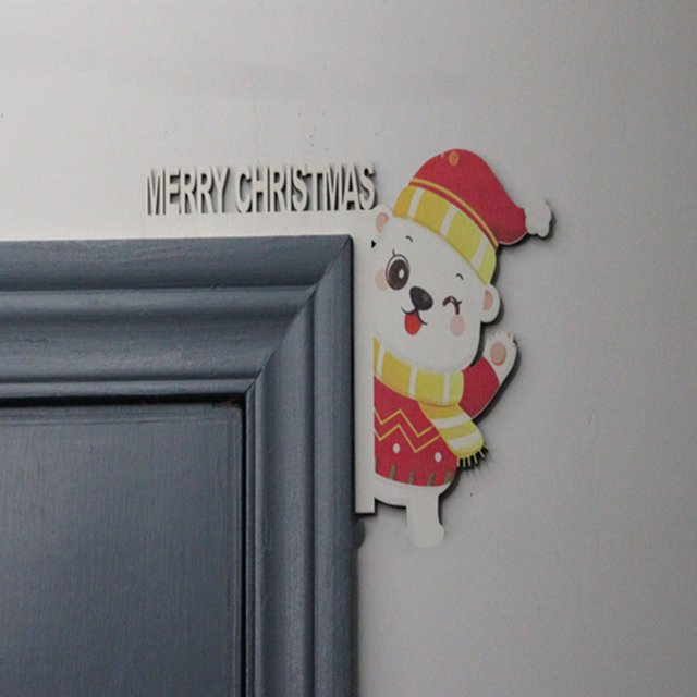 Hot6sl Ofertas Del Día Productos Navideños Marcos de Puerta de Esquina de Madera Decoraciones Decoraciones Navideñas de Madera Personalizadas