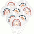 thumbnail image 4 of Globos bobo boho arcoíris de 18 pulgadas, pegatinas pastel con globos transparentes de burbujas para suministros para fiestas de cumpleaños y bodas, 4 of 5