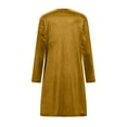 thumbnail image 5 of Ygbgbb Velvet Dress for Women Long Sleeve Keyhole-Accent Round Neck Flowy Dresses Fashion Elegant Holiday Party Cocktail Midi Dress Yellow XXL, 5 of 8