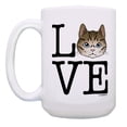 thumbnail image 2 of ThisWear Cat Mug Set LOVE Cat Related Gifts Cat Presents 2 Pack Gift 15oz Coffee Mugs, 2 of 4