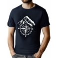 thumbnail image 1 of Men's Casual Slightly Stretch "Compass" Graphic Tee, Male Clothes for Summer, 1 of 8
