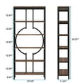 thumbnail image 7 of Tribesigns 70.9 Inch Industrial Bookshelf, 6-Tier Tall Bookcase with Open Shelves, Wood and Metal Display Shelf Storage Shelves for Bedroom, Living Room and Home Office, Vintage Brown, 7 of 7