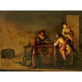 thumbnail image 3 of Pieter Codde 14x11 Black Modern Framed Museum Art Print Titled - Tric Trac Player, 3 of 5