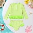 thumbnail image 4 of Younger Tree Baby Girl Swimsuit Long Sleeve Rash Guard Top Bikini Swimwear 2 Piece Set for 3-4T, 4 of 9