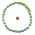 thumbnail image 2 of The Bead Chest Afghan Cornerless Cube Jade Beads 10mm Afghanistan Green Faceted Gemstone Large Hole 20 Inch Strand, 2 of 4