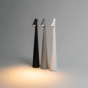 Ozarke Lumi Slim Rechargeable LED Desk Lamp, Portable Touch Table Lamp for Bedside Bedroom Decoration - Warm 3000K (White)