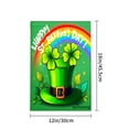 thumbnail image 4 of Amhnf Happy St Patricks Day Rainbow Clover Hat Garden Flag For Home Outdoor Garden Yard Decor 12x18 inch, 4 of 5