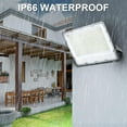 thumbnail image 4 of OUSIDE LED Outdoor Spotlight 200 W, 20000 LM Super Bright LED Floodlight without Plug, 6500 K Cool White LED Floodlight IP66 Waterproof Outdoor Spotlight for Backyard, Garden, Garage, Hallway, 4 of 7