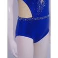 thumbnail image 6 of vastwit Kids Girls Gymnastics Leotard Ballet Dance Bodysuit Short Sleeve Acrobatics Performance Tumbling Outfit Blue 12, 6 of 7