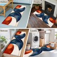 thumbnail image 6 of Navy Blue Burnt Orange Runner Rug 2x6 FT, Non Slip Hallway Carpet, Modern Boho Art Geometric Washable Soft Floor Carpet Throw Runner Carpet Long Rug for Entryway Kitchen Bedside Sliding Door, 6 of 9