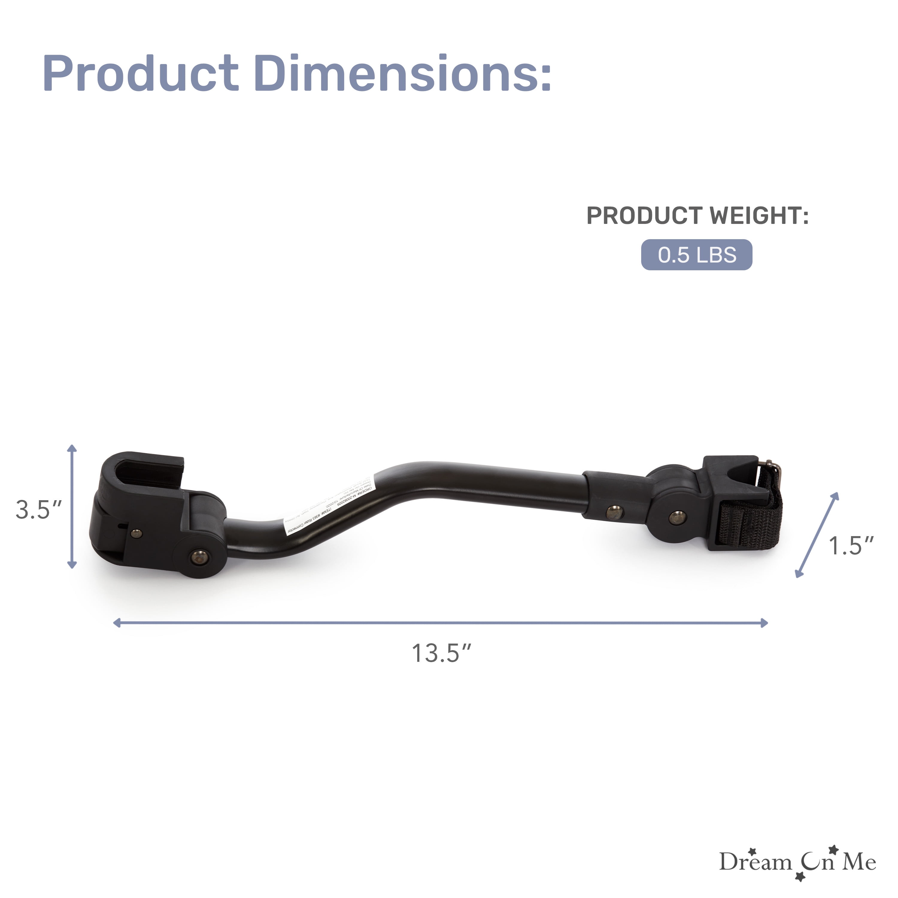 Dream On Me Coast Rider Stroller Connector – Universal Link for Doubling Strollers, Wheelchairs & Shopping Carts