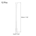 thumbnail image 2 of Uxcell 12Pack Silicone Zip Ties 7 Inch Reusable Wire Ties Cable Organizer, White, 2 of 6