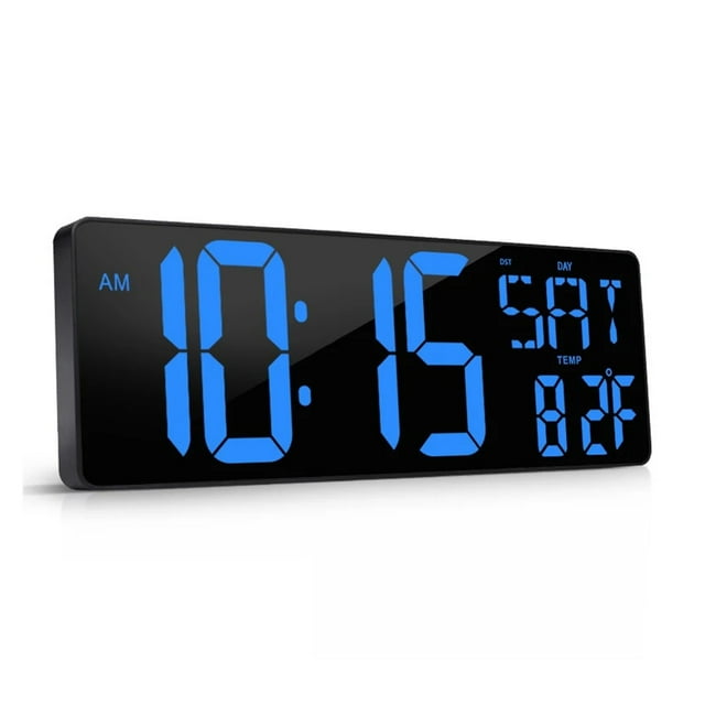 42cm Lar LED Digital Perpetual Calendar Clock Brightness Adjustable Temperature Date Week Display Alarm Clock With RE ,Multi Purpose