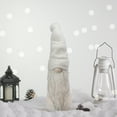 thumbnail image 2 of Northlight LED Lighted Knitted Gnome Christmas Figure - 20" - White, 2 of 6