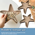thumbnail image 2 of Starfish Wooden Display Storage Box with Acrylic Panel Shell Collection Shadow Box for Sea Glass Shark Teeth Mini Seashells Beach Treasure Keepsake Memory Box Coin Bank Home Coastal Decor, 2 of 8