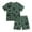 Green, variant on Jhhlsf Boys Outfit Sets 2 Pcs Tracksuit Summer Floral Print Short Sleeve T Shirt Shorts Athletic Clothes