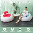 thumbnail image 4 of Inflatable Sofa Chair with Loving Heart Design,  Inflatable Chair Multifunctional Portable Soft Couch for Living Room, Balcony, Outdoor, 4 of 7