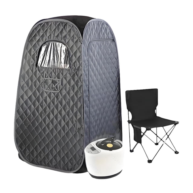 Sauna de portátil, sala de SPA, tienda de Sauna Personal portátil de cuerpo completo, temperatura ajustable para el hogar, SPA, apartamento, gris