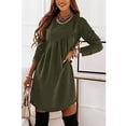 thumbnail image 5 of Long Sleeve Tunic Dress, Polyester Stylish Breathable Ruffle Loose Mini Dress For Woman For Dating ANGGREK No, 5 of 5