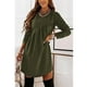 thumbnail image 1 of Long Sleeve Tunic Dress, Pleated Breathable Casual Ruffle Loose Mini Dress Stylish Polyester For Dating ANGGREK Otros, 1 of 5