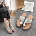 thumbnail image 3 of Sandalias y zapatillas casuales de punta plana de verano para mujer, sandalias de playa, talla 35-43, 3 of 6