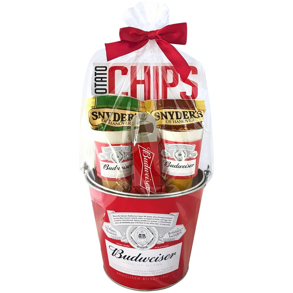 Budweiser Bucket Gift Set with Two Pint Glasses, 5 Oz