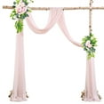 thumbnail image 3 of Wedding Arch Draping Fabric 2 Panels Party Supplies Photography Props For Wedding Ceremony Reception Swag Decorations, 3 of 9