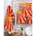 thumbnail image 2 of Yellow Red Boho Kitchen Dish Towels for Drying Dishes Set of 4, Farmhouse Gradient Abstract Tie Dye Art Waffle Weave Microfiber Terry Hand Tea Bathroom Towels Quick Dry & Absorbent Towel 15.7x23.6, 2 of 7