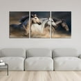 thumbnail image 2 of Hieng 3Pieces Animal Canvas Wall Art Decor Set Modern Giclee Artwork Painting Abstract Colorful Horses Wall Art for Living Room Home Decoration Unframed, 2 of 6