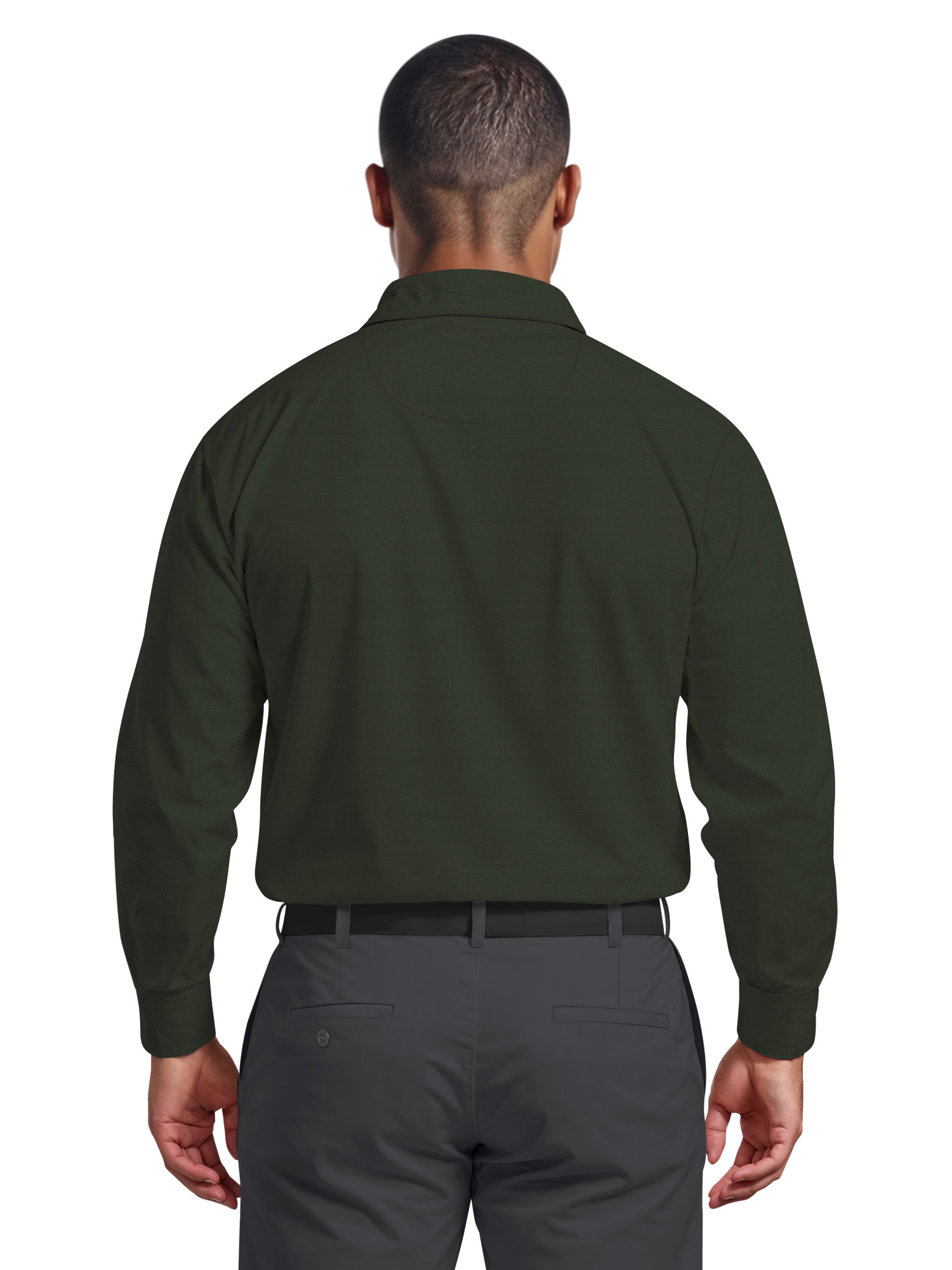 Ben Hogan Men's & Big Men's Performance Long Sleeve Heather Stripe Polo – Moisture Wicking, Easy Care, S-5XL