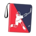 thumbnail image 5 of JWQFBC Hockey Card Binder with Sleeves Card Organizer PU Leather Reusable Trading Cards Red Blue, 5 of 9