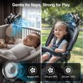 thumbnail image 4 of Auto-Oscillating Clip-On Fan, Stroller Fans For Cooling And Sleep, 4000mAh Rechargeable Battery, 3 Speeds, Portable Fan W/LED Night Light, Stand/Clip/Hang Personal Fan, Beach Tent Fan, 4 of 12