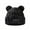 Black, variant on D GROEE Elastic Hat Women Winter Hat Cartoon Bear Shape Thick Plush Ear Knitted Lady Outdoor One piece Hood Hat