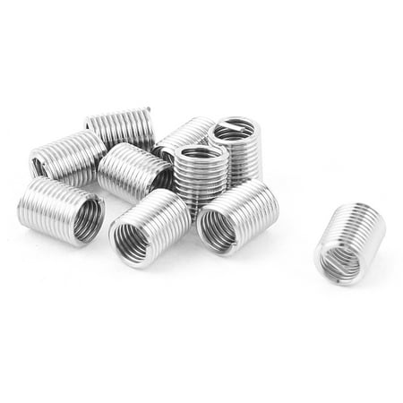 

10Pcs 304 Stainless Steel Helicoil Wire Thread Repair Inserts M5 x 0.8mm x 2.5D