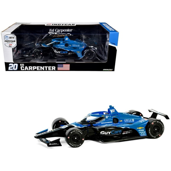 Dallara IndyCar #20 Ed Charpentier "Guy Care" Ed Charpentier Course "NTT IndyCar Series" (2024) Voiture Modèle Moulée sous Pression 1/18 par Greenlight