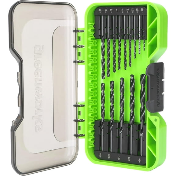 Greenworks 14 Piece Black Oxide Drilling Bit Set