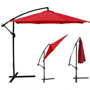 10' Patio Umbrella Offset Hanging Umbrella Outdoor Market Umbrella D10