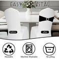 thumbnail image 4 of 100PCS Spandex Stretch Black Chair Sashes Bows Universal Elastic Chair Cover Bands Ties with Buckle Slider for Wedding Party Birthday Reception Event Banquet Decoration(Black), 4 of 15