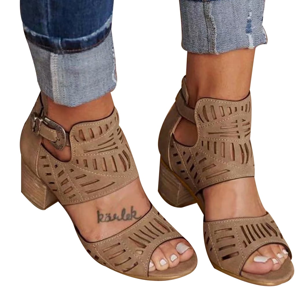 Women Espadrilles Buckle Ankle Strap Wedge Platform Heel Sandals Open Toe Design Pump Fish Mouth Shoes Size 5-7.5 
