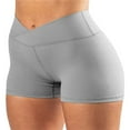 thumbnail image 2 of Women Compression Biker Shorts Solid Color High Waist Leggings Workout Yoga Running Sports Shorts, 2 of 8