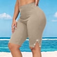 thumbnail image 2 of Posijego Women's Plus Size Biker Shorts Athletic Shorts High Waist Workout Running Yoga Gym Cycling Shorts with Side Slits, 2 of 7