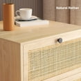 thumbnail image 2 of Brafab Nightstands Set of 2,With Handmade Nature Rattan Weave Finish Boho-style Storage Drawers and Shelf Storage, Side Table End Table For Living Room, Bedroom,dining Room, 2 of 7