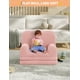 thumbnail image 5 of QinaQin Sofá cama infantil 2 en 1, sillón plegable con tela teddy fleece suave para toddlers, ideal para cuarto de juegos, guardería o como regalo práctico y cómodo, 5 of 6