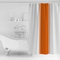 thumbnail image 2 of Orange Shower Curtain, 72" x 72", Stripes Solid Color Waterproof Bathroom Curtain Washable Shower Curtain Set with 12 Hooks, 2 of 6