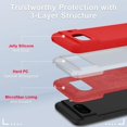 thumbnail image 5 of KOMI for Google Pixel 8a Case, Silicone Phone Case with 1 Screen Protector, Soft Anti-Scratch Microfiber Lining, Full Body Shockproof Slim Cover Support Wireless Charging, Red, 5 of 5